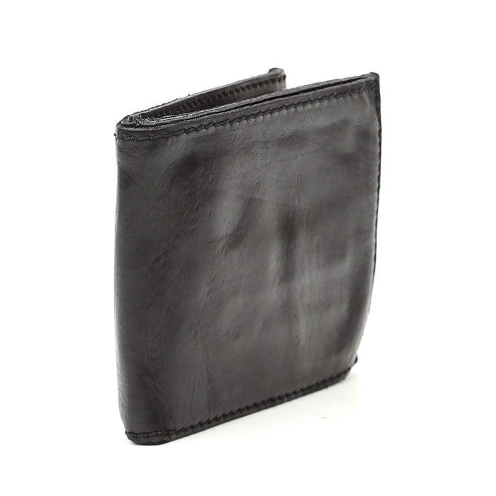 Campomaggi Horizontal Leather Wallet and Coin Pouch, Black Leather Wallet Campomaggi 