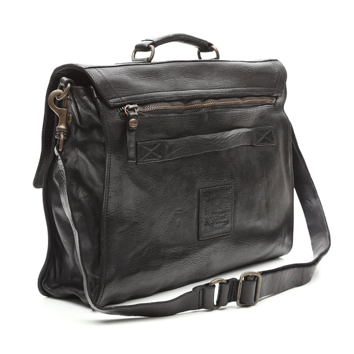 Campomaggi Leather Professional Carry Bag, Black Leather Briefcase Campomaggi 