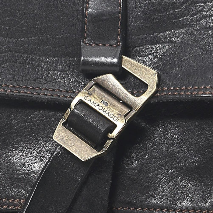 Campomaggi Leather Ginepro Backpack, Black Backpack Campomaggi 