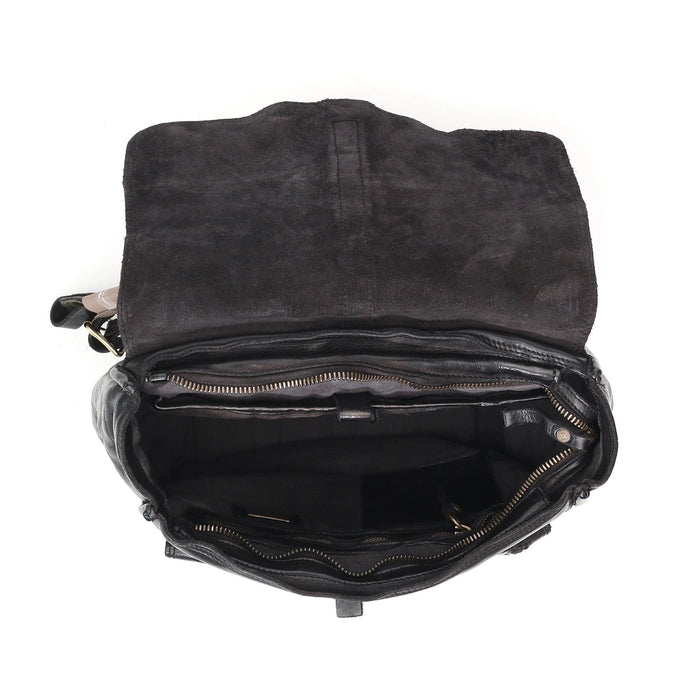 Campomaggi Leather Ginepro Backpack, Black Backpack Campomaggi 