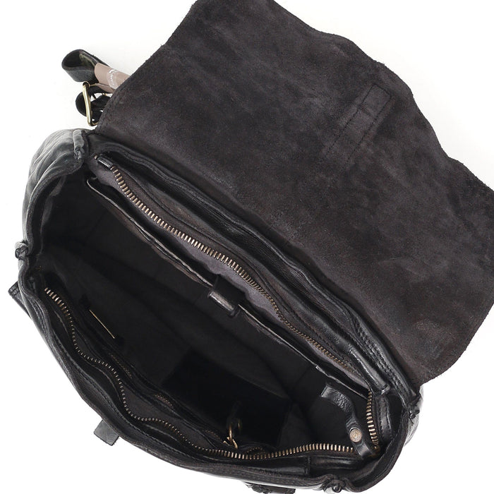 Campomaggi Leather Ginepro Backpack, Black Backpack Campomaggi 