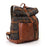 Campomaggi Tartan and Leather Backpack, Stained Cognac Backpack Campomaggi 
