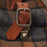 Campomaggi Tartan and Leather Backpack, Stained Cognac Backpack Campomaggi 