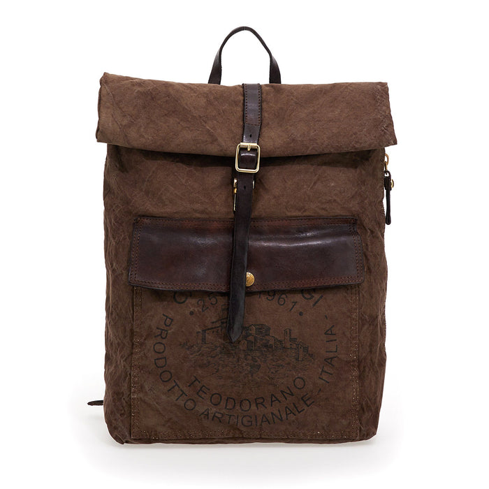 Campomaggi Tamerice Rolltop Backpack, Teodorano Canvas Print Backpack Campomaggi 