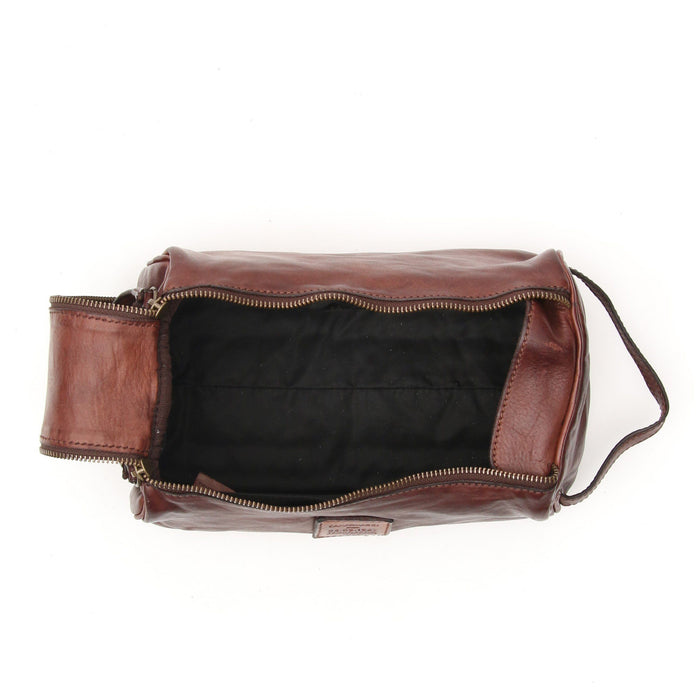Campomaggi C2290 Leather Toiletry Bag, Dark Brown Toiletry Bag Campomaggi 