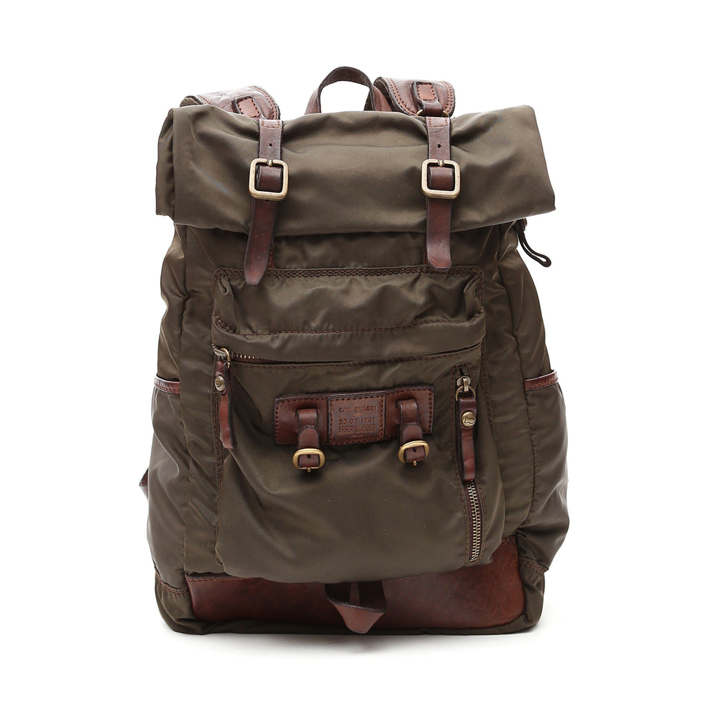 Campomaggi C0040 Military Backpack, Leather and Nylon Backpack Campomaggi 