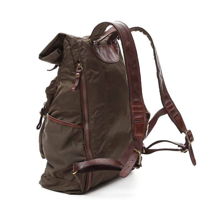 Campomaggi C0040 Military Backpack, Leather and Nylon Backpack Campomaggi 