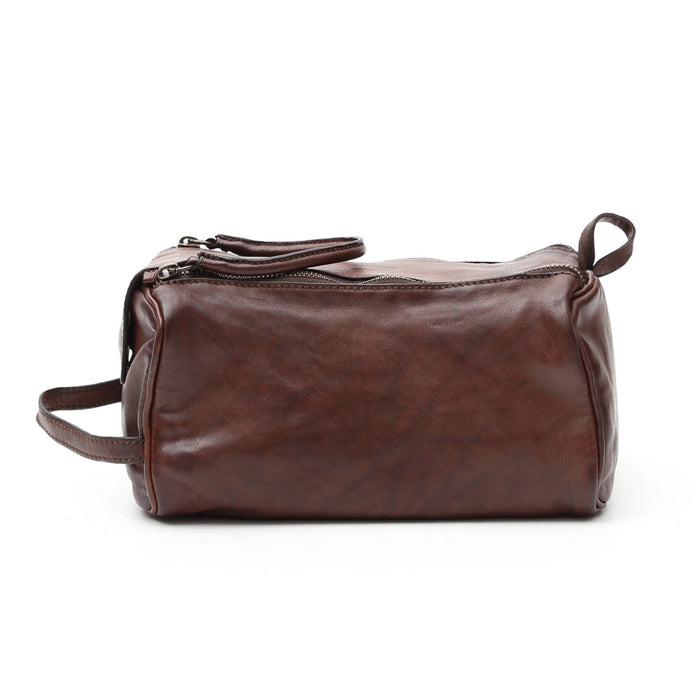 Campomaggi C2290 Leather Toiletry Bag, Dark Brown Toiletry Bag Campomaggi 
