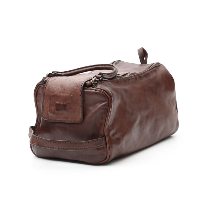 Campomaggi C2290 Leather Toiletry Bag, Dark Brown Toiletry Bag Campomaggi 