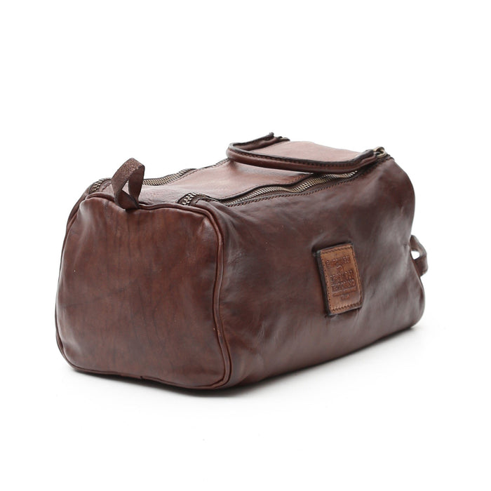 Campomaggi C2290 Leather Toiletry Bag, Dark Brown Toiletry Bag Campomaggi 