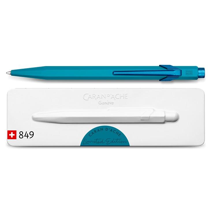 Caran d'Ache 849 Claim Your Style Ballpoint Pen, Limited Edition Ball Point Pen Caran d'Ache Ice Blue 