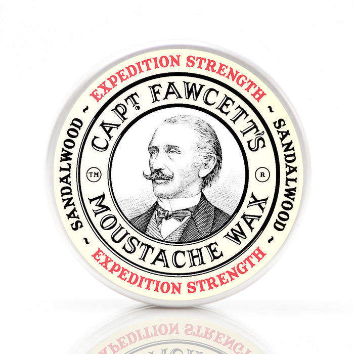 Captain Fawcett Expedition Strength Sandalwood Moustache Wax, Firm Hold Moustache Wax Captain Fawcett 