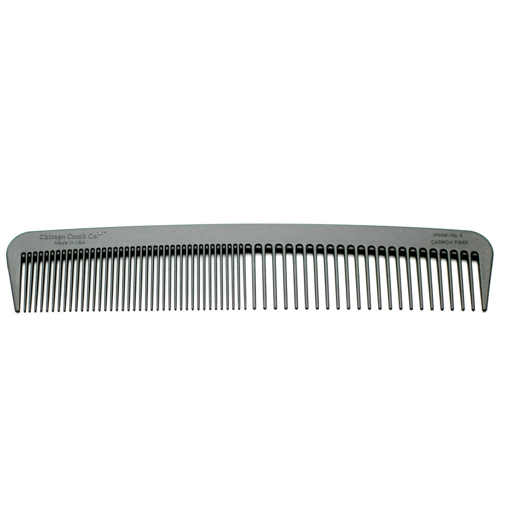 Chicago Comb Co. Model No. 6 Carbon Fiber Double-Tooth Comb Comb Chicago Comb Co 