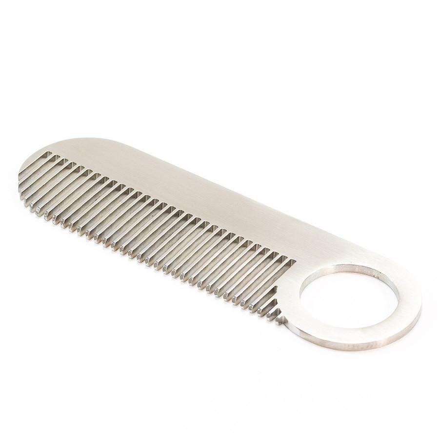 Chicago Comb Co. Model No. 2 Stainless Steel Beard and Mustache Comb Comb Chicago Comb Co Matte 
