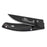 Claude Dozorme Liner Lock Le Thiers Black Blade Folding Pocket Knife, Black Horn Pocket Knife Claude Dozorme 