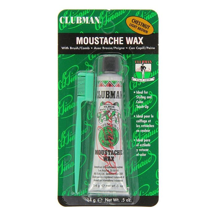 Clubman Mustache (Moustache) Wax Moustache Wax Clubman Chestnut 