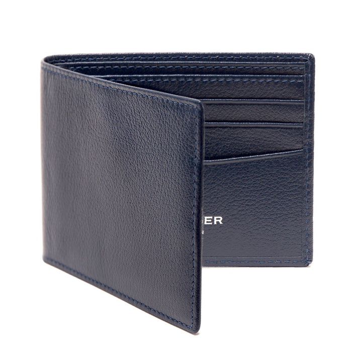 Ettinger Capra Billfold with 6 Credit Card Slots Leather Wallet Ettinger Marine Blue 