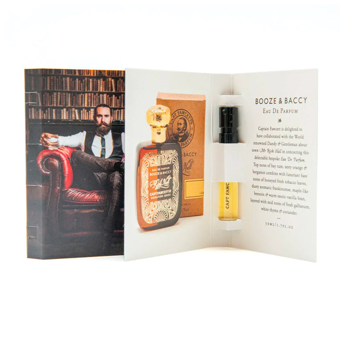 Captain Fawcett Eau de Parfum Sample, 2 ml Men's Fragrance Captain Fawcett Booze & Baccy 