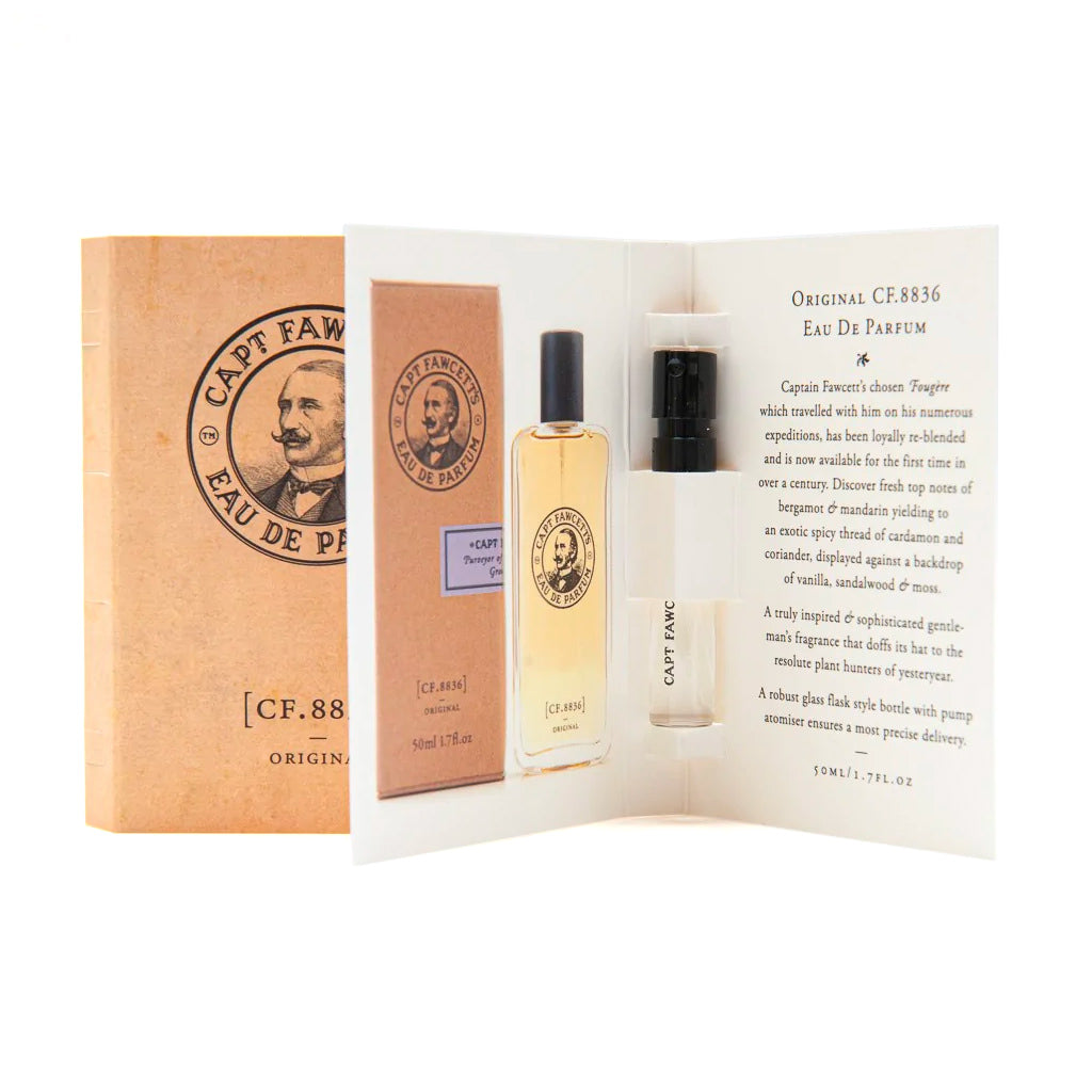 Captain Fawcett Eau de Parfum Sample, 2 ml Men's Fragrance Captain Fawcett Original CF.8836 