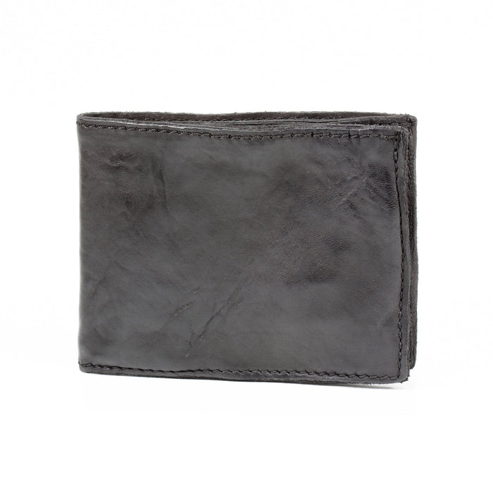 Campomaggi Horizontal Leather Wallet Leather Wallet Campomaggi Aged Black 