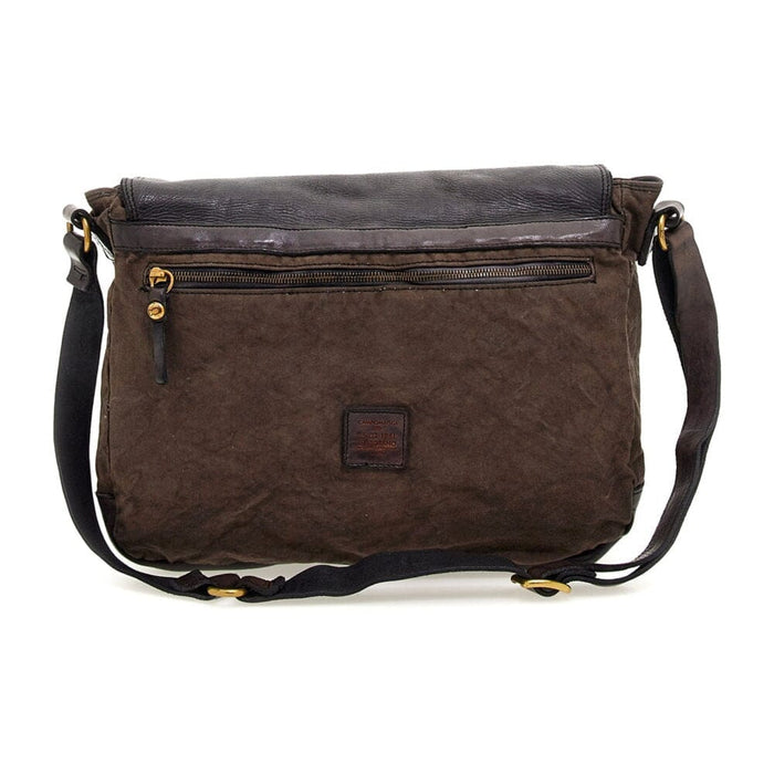 Campomaggi Enea Leather and Canvas Crossbody Bag Shoulder Bag Campomaggi 
