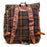 Campomaggi Tartan and Leather Backpack, Stained Cognac Backpack Campomaggi 