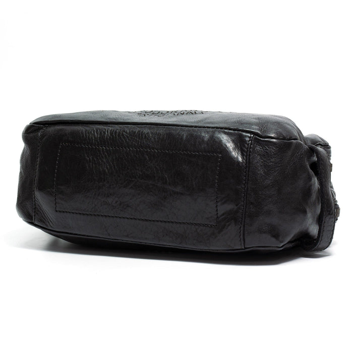 Campomaggi Leather Toiletry Bag, Teodorano Print Toiletry Bag Campomaggi Black 