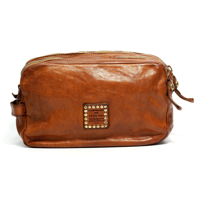 Campomaggi Leather Toiletry Bag, Teodorano Print Toiletry Bag Campomaggi 