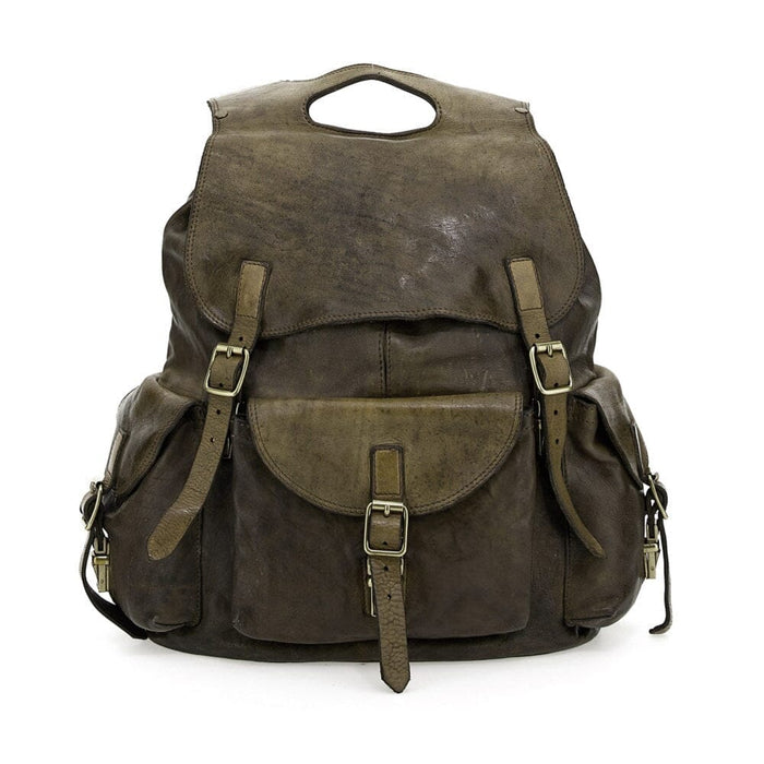 Campomaggi Alexander Leather Backpack Backpack Fendrihan Canada Military Green 