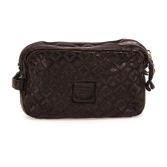 Campomaggi Aron Leather Toiletry Bag, Star Laser Print Toiletry Bag Campomaggi Dark Brown 