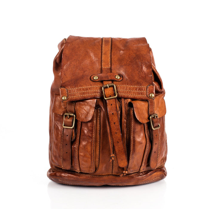 Campomaggi C1880 Leather Backpack, Cognac Leather Bag Campomaggi 