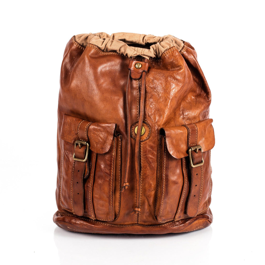 Campomaggi C1880 Leather Backpack, Cognac Leather Bag Campomaggi 