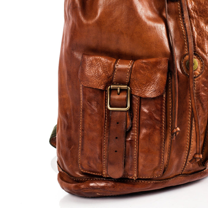Campomaggi C1880 Leather Backpack, Cognac Leather Bag Campomaggi 