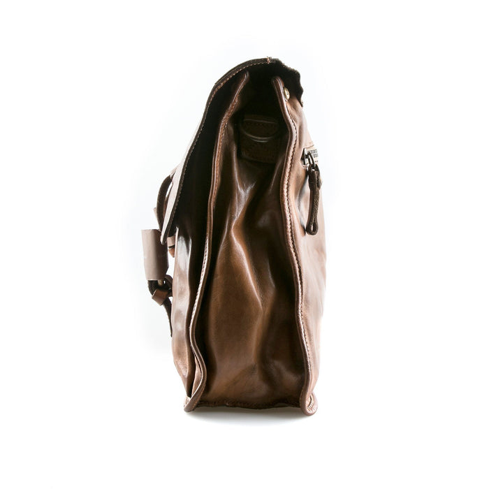 Campomaggi C1790 Messenger Bag, Military Green Leather Messenger Bag Campomaggi 