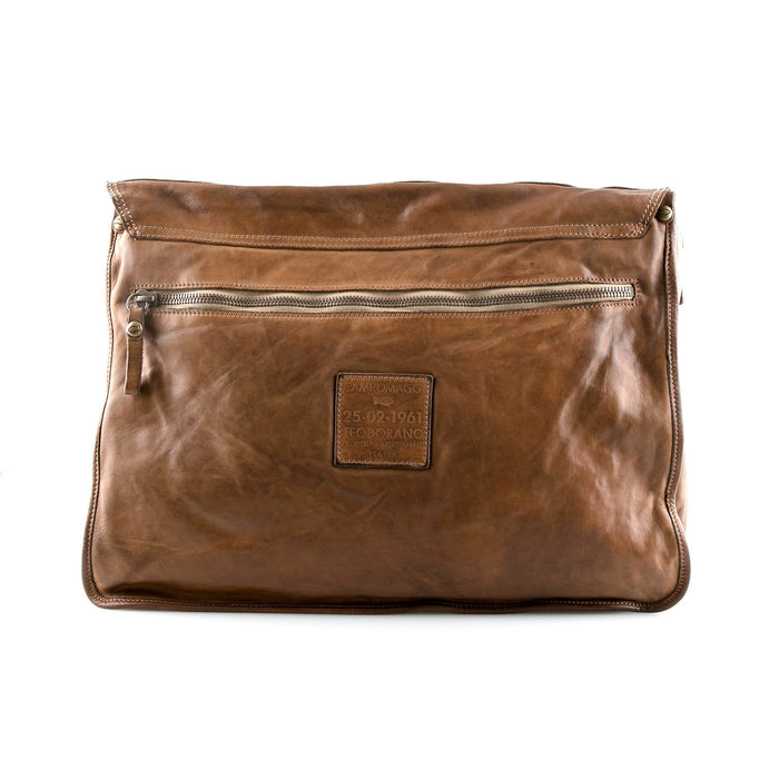 Campomaggi C1790 Messenger Bag, Military Green Leather Messenger Bag Campomaggi 