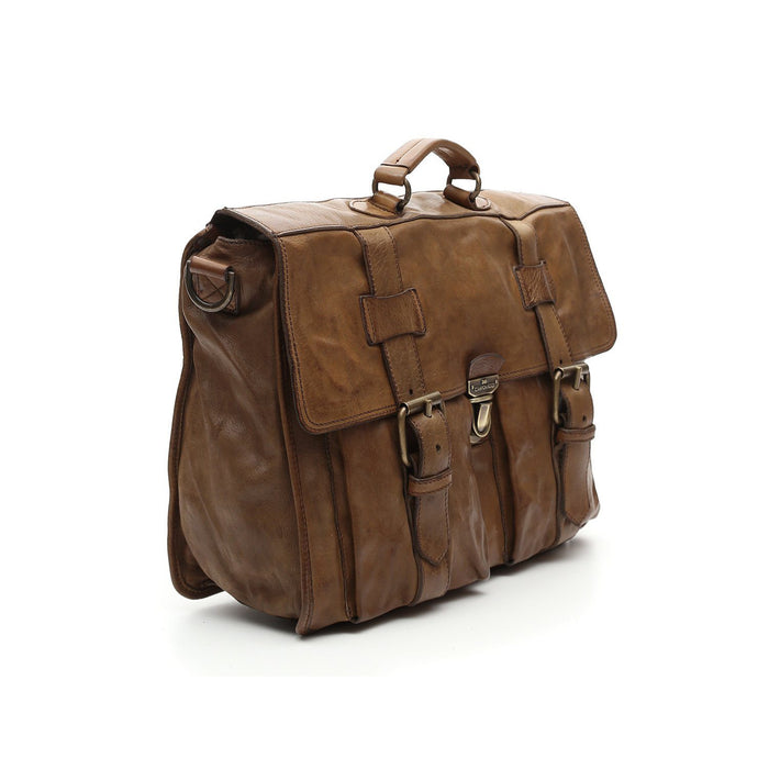 Campomaggi C1790 Messenger Bag, Military Green Leather Messenger Bag Campomaggi 