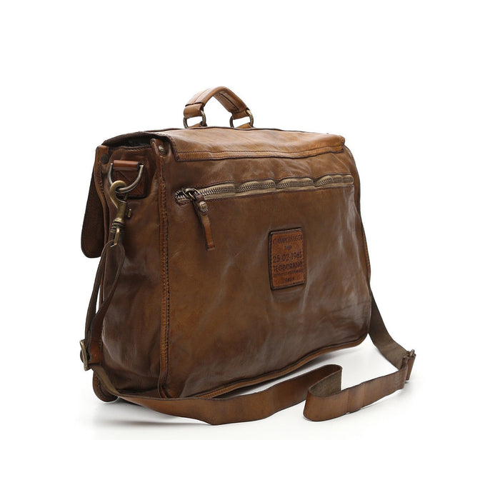 Campomaggi C1790 Messenger Bag, Military Green Leather Messenger Bag Campomaggi 