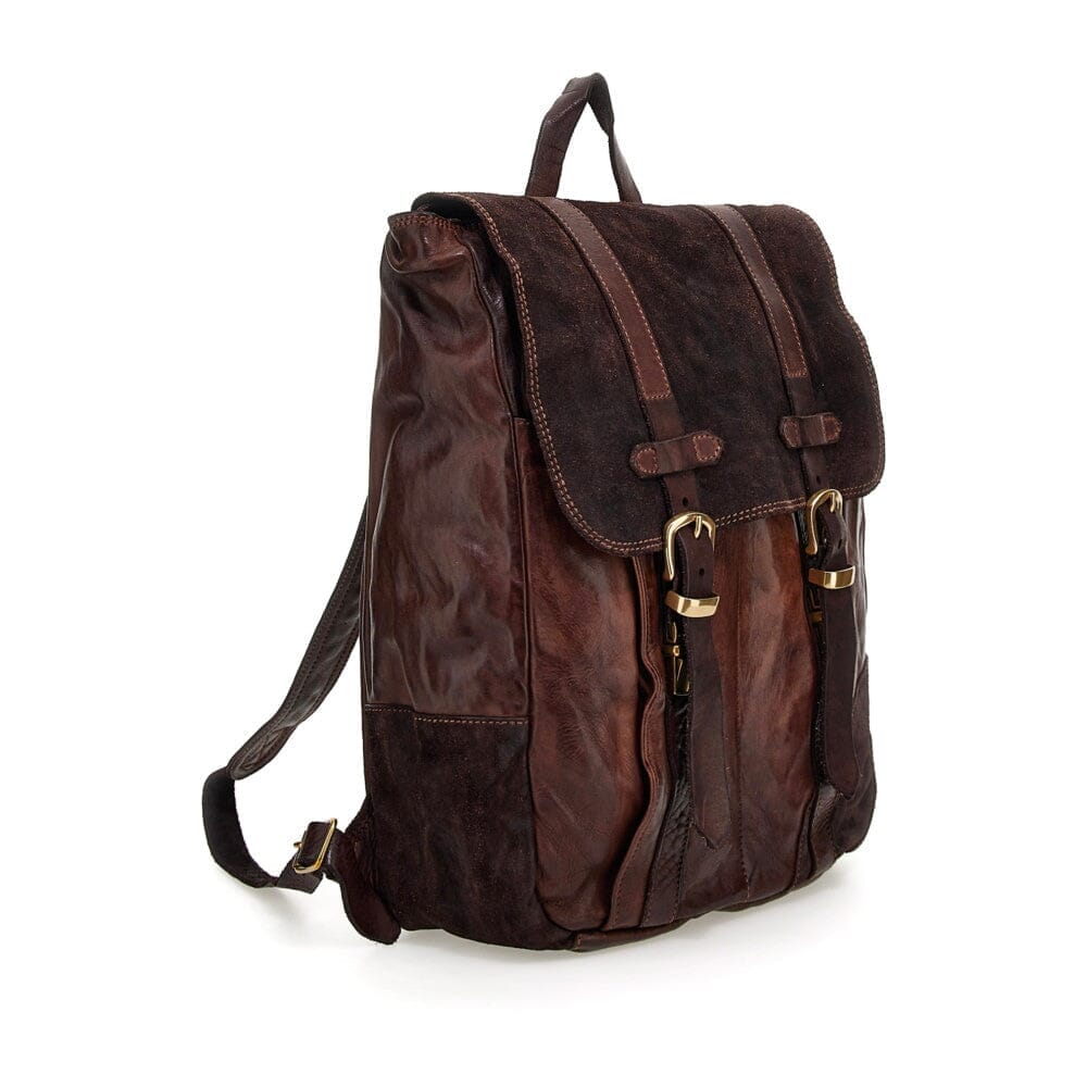 Multi Pocket Backpack Dark Brown Campomaggi