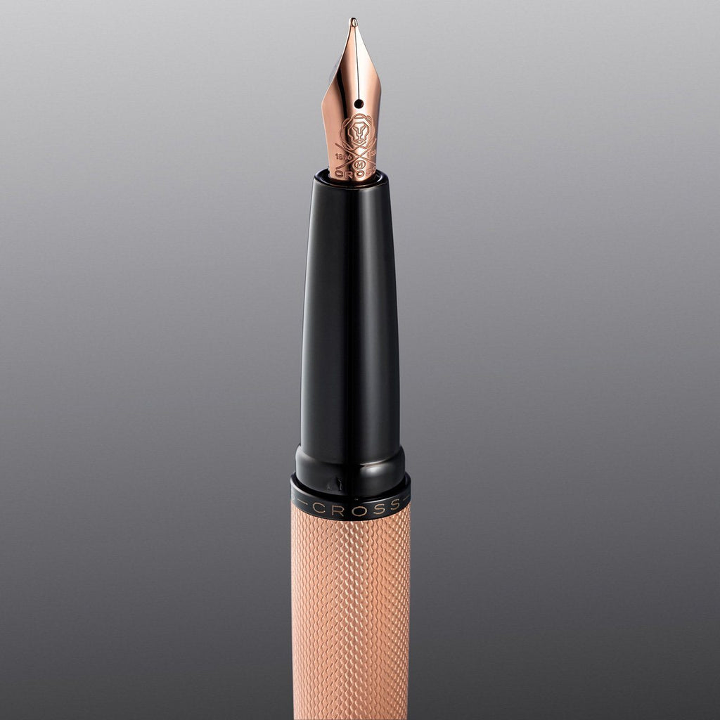 CROSS AXT Fountain Pen with Etched Diamond Patter, Stainless Steel Nib & PVD Coating Fountain Pen CROSS 