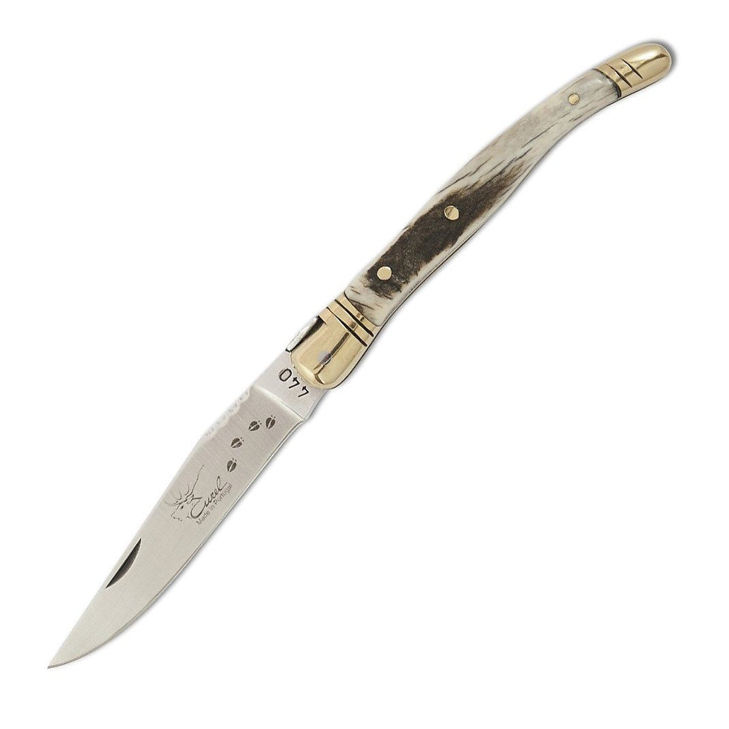 Curel Laguiole Stainless Steel Folding Pocket Knife, Stag Handle Pocket Knife Curel 