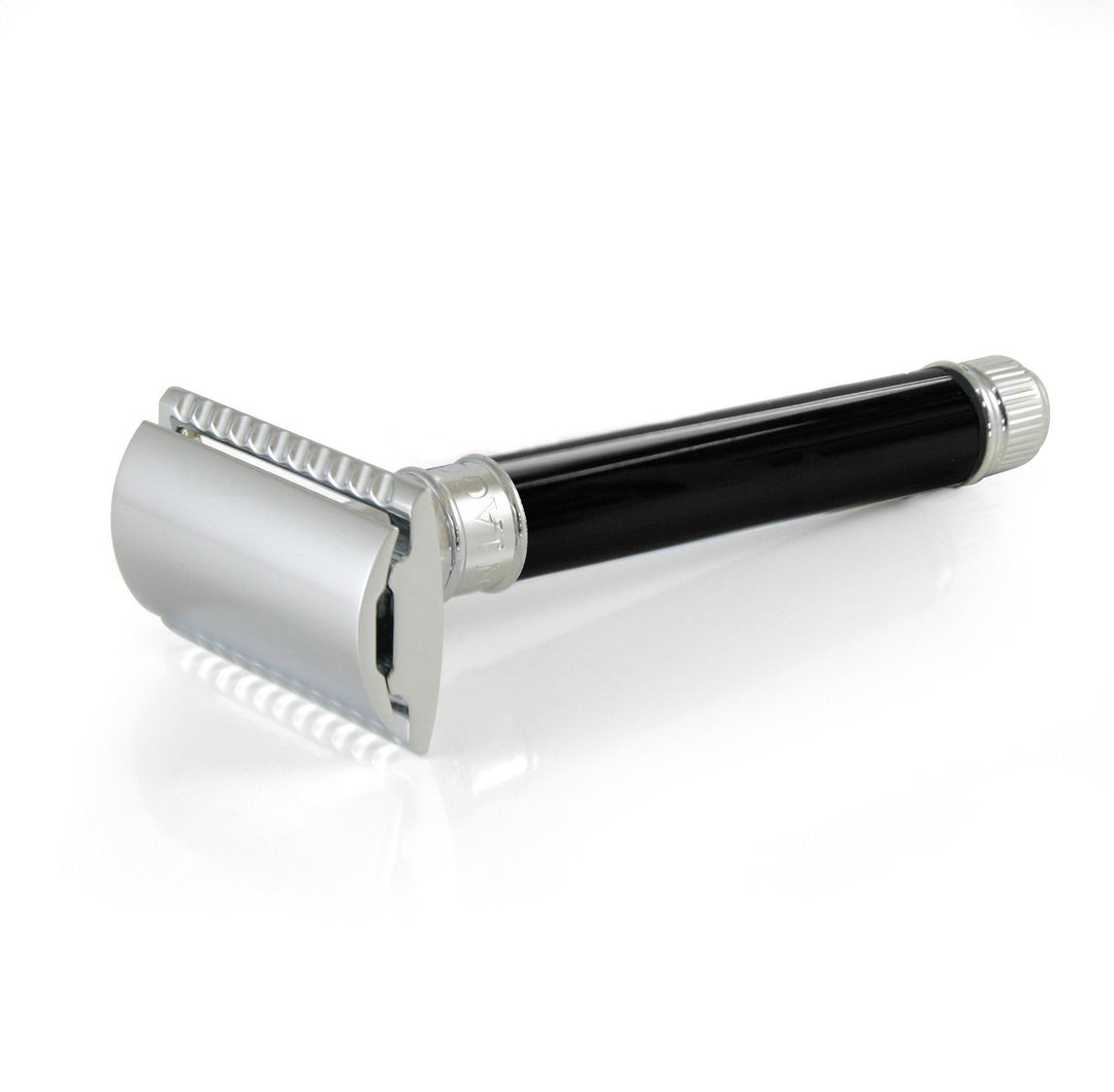 Edwin Jagger Safety Razor with Extra Long Handle in Ebony – Fendrihan