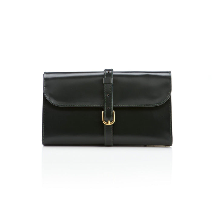 Daines & Hathaway Military Wet Pack Grooming Travel Case Daines & Hathaway Racing Green Bridle Leather with Green Lining 