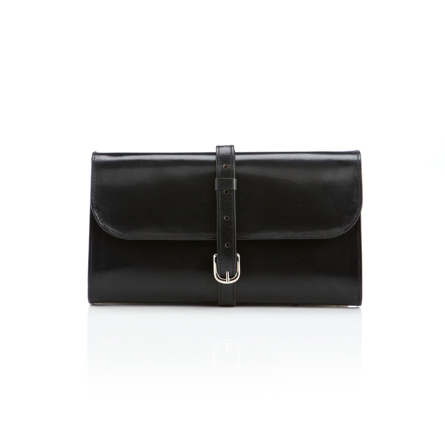 Daines & Hathaway Military Wet Pack Grooming Travel Case Daines & Hathaway Black Bridle Leather with Black Lining 