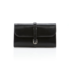 Daines & Hathaway Military Wet Pack Grooming Travel Case Daines & Hathaway Black Bridle Leather with Black Lining 