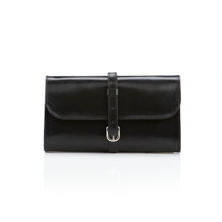 Daines & Hathaway Military Wet Pack Grooming Travel Case Daines & Hathaway Black Bridle Leather with Black Lining 