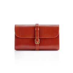 Daines & Hathaway Military Wet Pack Grooming Travel Case Daines & Hathaway Chestnut Bridle Leather with Green Lining 