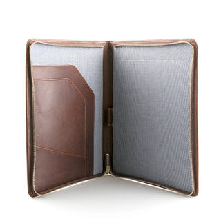 Daines & Hathaway A4 Conference Folder, Brooklyn Chestnut Leather Conference Folder Daines & Hathaway 