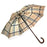 Doppler Zurs Rustika Gentlemen's Umbrella with Chestnut Handle, Classic Tan Plaid Umbrella Doppler 