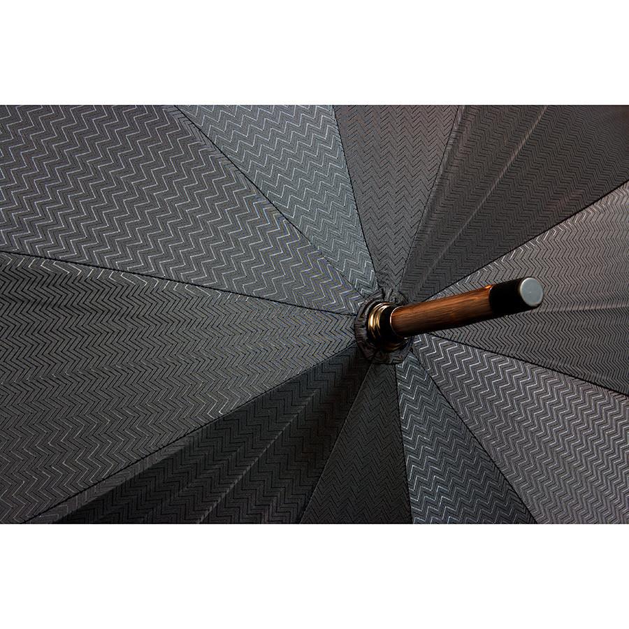 Doppler Orion Gentlemen's Umbrella with Chestnut Handle, Black Waves Umbrella Doppler 