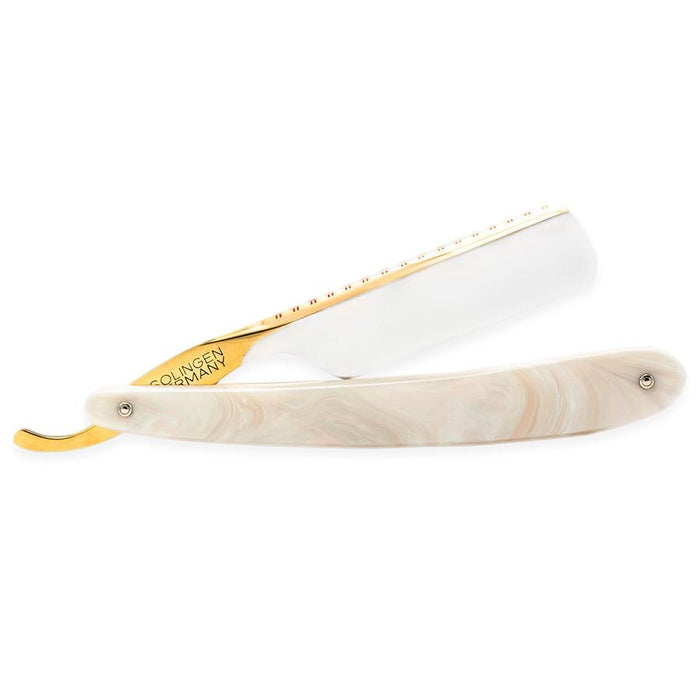 DOVO "Bismarck" Straight Razor 6/8", Imitation Pearl Handle Straight Razor DOVO 